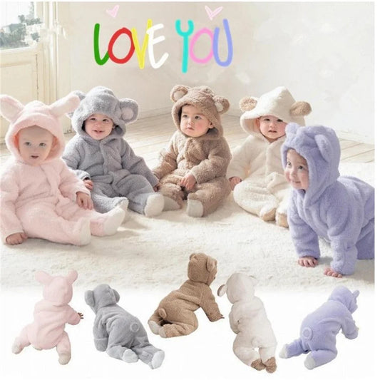 0-12M New-born Baby Warm Jumpsuits